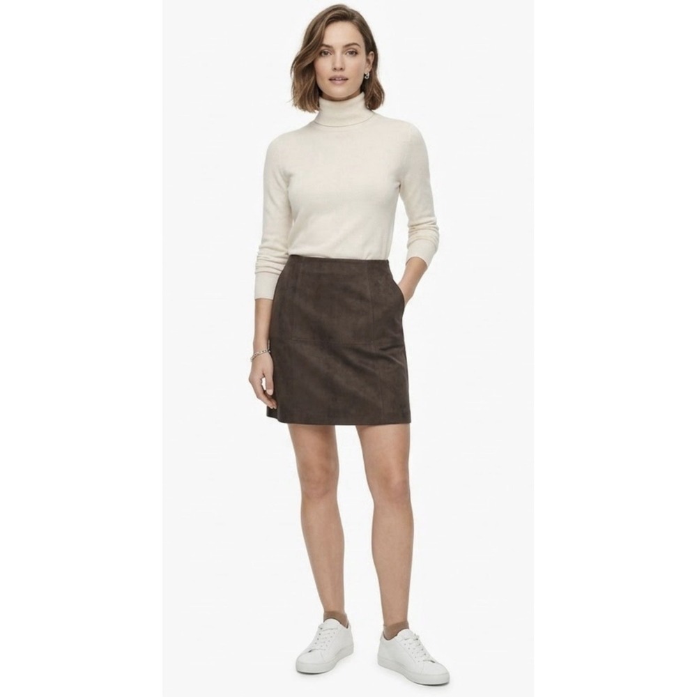 J Jill Skirt Womens Size 14โ Brown Suede Like Business Casual
